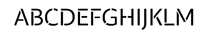 29LTZaridStencil Regular Instance Font UPPERCASE