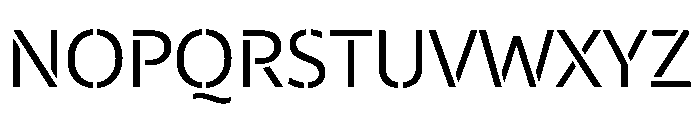 29LTZaridStencil Regular Instance Font UPPERCASE