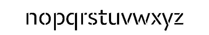 29LTZaridStencil Regular Instance Font LOWERCASE