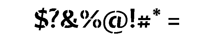 29LTZaridStencil SemiBold Instance Font OTHER CHARS