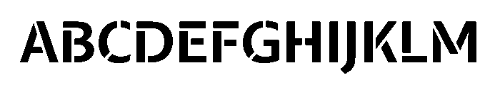 29LTZaridStencil SemiBold Instance Font UPPERCASE