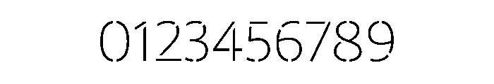 29LTZaridStencil Thin Instance Font OTHER CHARS