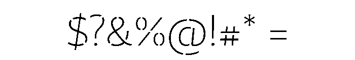 29LTZaridStencil Thin Instance Font OTHER CHARS