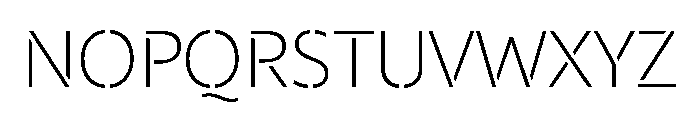29LTZaridStencil Thin Instance Font UPPERCASE