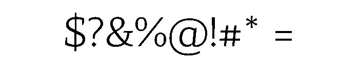 29LTZaridText Light Instance Font OTHER CHARS