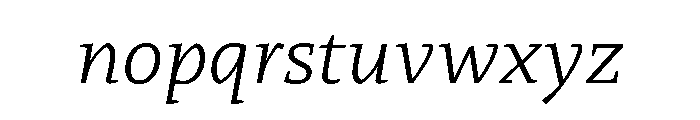 29LTZaridTextSlanted LightSlanted Instance Font LOWERCASE