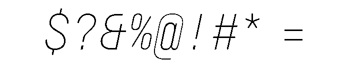 29LTZawi ExtraLightSlanted Font OTHER CHARS