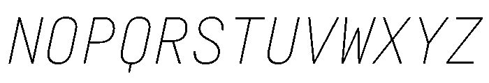 29LTZawi ExtraLightSlanted Font UPPERCASE