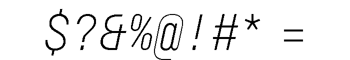 29LTZawi LightSlanted Font OTHER CHARS