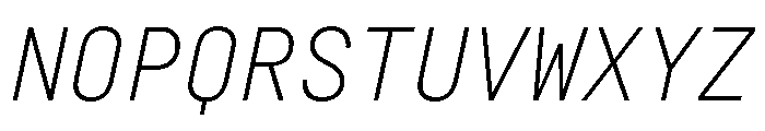 29LTZawi LightSlanted Font UPPERCASE