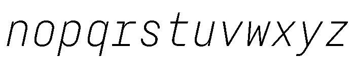 29LTZawi LightSlanted Font LOWERCASE