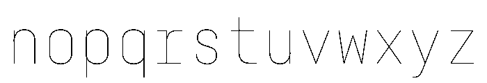 29LTZawi Thin Instance Font LOWERCASE