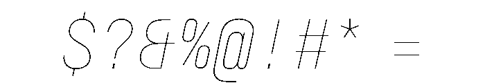 29LTZawi ThinSlanted Font OTHER CHARS