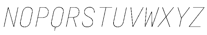 29LTZawi ThinSlanted Font UPPERCASE