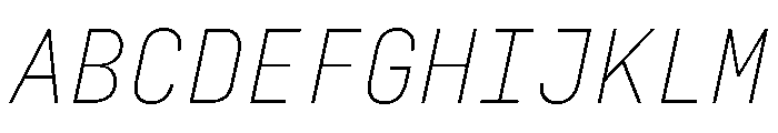 29LTZawiSlanted ExtraLightSlanted Instance Font UPPERCASE