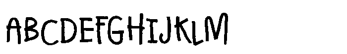3 AM Scribbles Bouncing Font UPPERCASE
