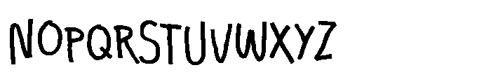 3 AM Scribbles Bouncing Font UPPERCASE