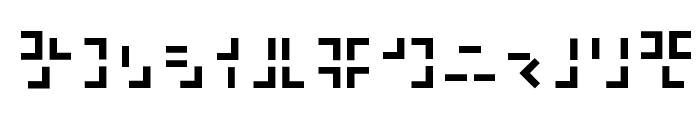 321 Katakana Font LOWERCASE
