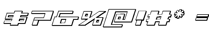 3AGLE 3D Italic Font OTHER CHARS