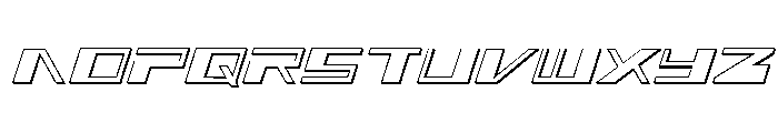3AGLE 3D Italic Font LOWERCASE