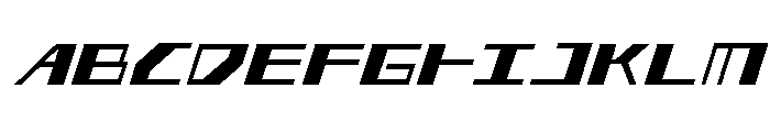 3AGLE Condensed Italic Font UPPERCASE