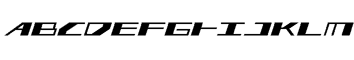 3AGLE Expanded Italic Font UPPERCASE