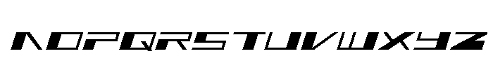 3AGLE Expanded Italic Font LOWERCASE