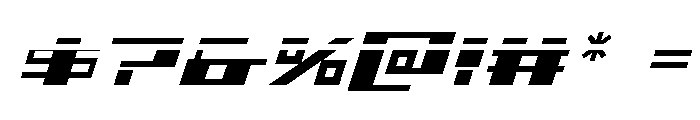 3AGLE Laser Italic Font OTHER CHARS