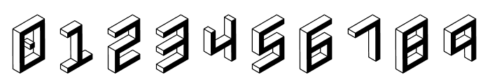 3D Isometric Bold Font OTHER CHARS