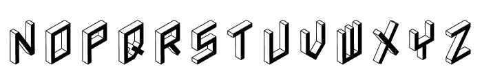 3D Isometric Bold Font UPPERCASE
