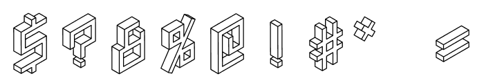 3D Isometric Font OTHER CHARS