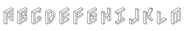 3D Isometric Font UPPERCASE