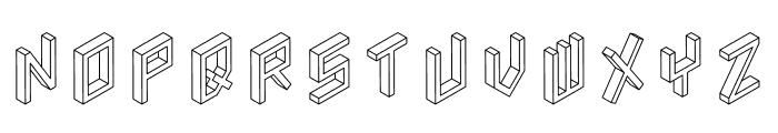 3D Isometric Font UPPERCASE