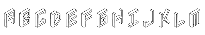 3D Isometric Font LOWERCASE