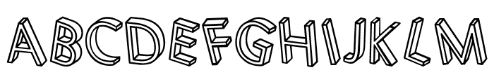 3D Letters Regular Font UPPERCASE