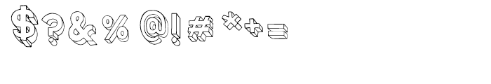 3D Blocky Regular Font OTHER CHARS