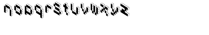 3D Techno Front Font LOWERCASE