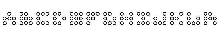 3x3 dots Outline Font UPPERCASE