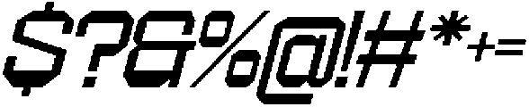 403 Creatus X Wide Slant otf (400) Font OTHER CHARS