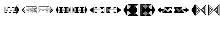 4 Point Greek Fret Font UPPERCASE