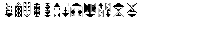 4 Point Greek Fret Font LOWERCASE