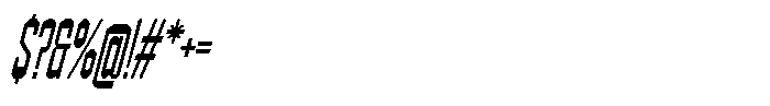 403 Creatus Compressed Slant Font OTHER CHARS