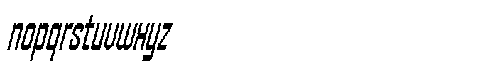 403 Creatus Compressed Slant Font LOWERCASE