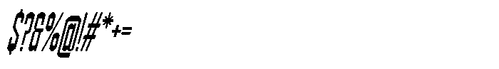 403 Creatus Extra Compressed Slant Font OTHER CHARS