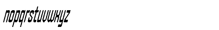 403 Creatus Extra Compressed Slant Font LOWERCASE