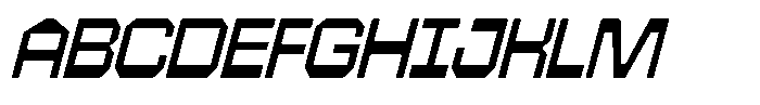 403 Creatus Extra Wide Slant Font UPPERCASE