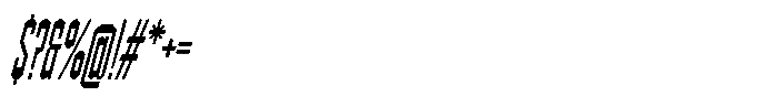 403 Creatus XX Compressed Slant Font OTHER CHARS