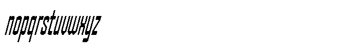 403 Creatus XX Compressed Slant Font LOWERCASE