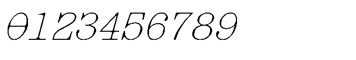 403 Obrinda Mono Light Slant Font OTHER CHARS