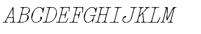 403 Obrinda Mono Light Slant Font UPPERCASE